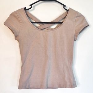 Pink Crop Top With Crossed Back!✨